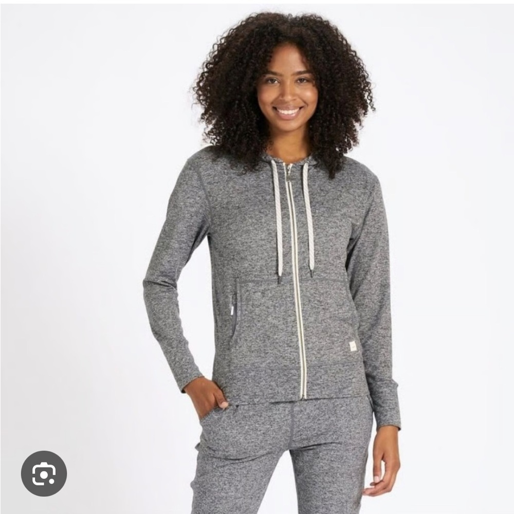 Vuori Halo Zip-Up Hoodie Heather Grey